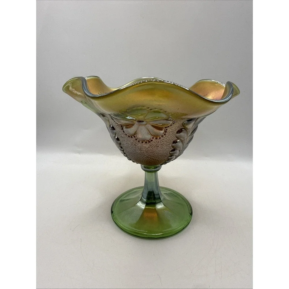 Northwood Daisy And Plume Carnival Glass Vintage